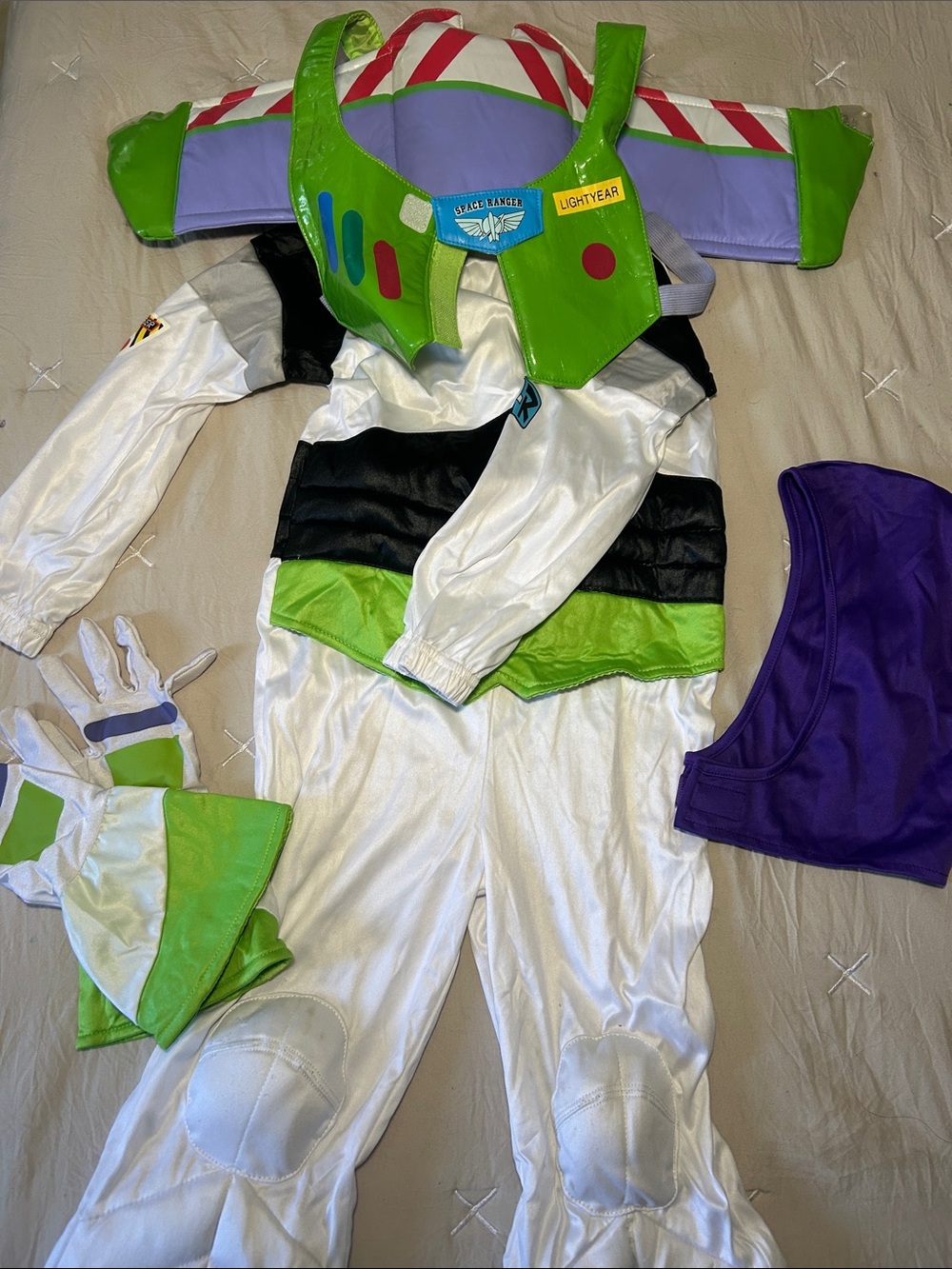 Disney Buzz Lightyear Space Ranger Costume - White, Green & Purple